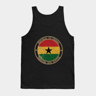 Vintage Republic of Ghana Africa African Flag Tank Top